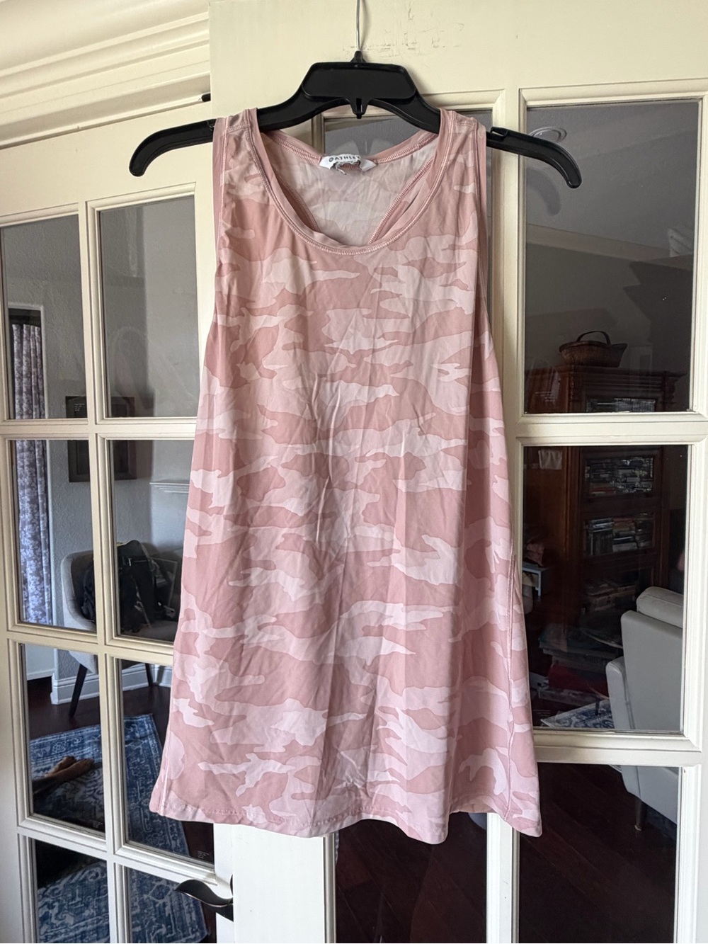 Athleta Pink Camo Racerback Swing Tank Athletic Workout Top 1X